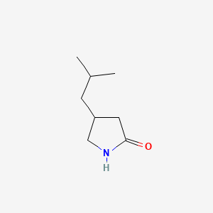 Chemical structure of 4-(2-Methylpropyl)pyrrolidin-2-one