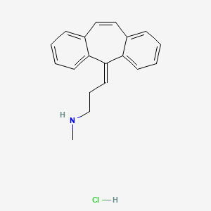Chemical structure of 3-(5H-Dibenzo(a,d)cyclohepten-5-ylidene)propyl(methyl)ammonium chloride