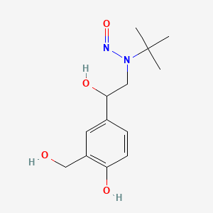Chemical structure of 4-{2-[Tert-butyl(nitroso)amino]-1-hydroxyethyl}-2-(hydroxymethyl)phenol