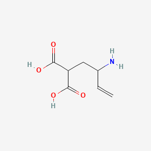 Chemical structure of 2-((2RS)-2-Aminobut-3-enyl)propanedioic acid