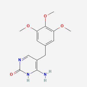 Chemical structure of 2-Desamino-2-hydroxy trimethoprim