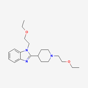 Chemical structure of 1-(2-Ethoxyethyl)-2-(1-(2-ethoxylethyl)piperidin-4-yl)-1H-benzo[d]imidazole