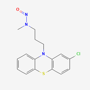 Chemical structure of N-Nitrosodesmethylchlorpromazine