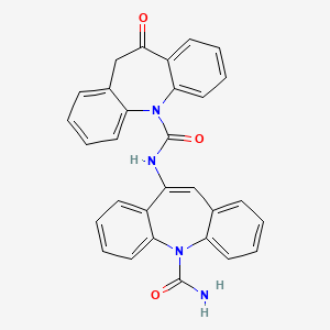 Chemical structure of 10-(10-Oxo-10,11-dihydro-5H-dibenzo(B,F)azepine-5-carboxamido)-5H-dibenzo(B,F)azepine-5-carboxamide
