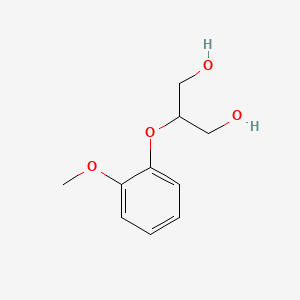 Chemical structure of guaifenesin beta-isomer