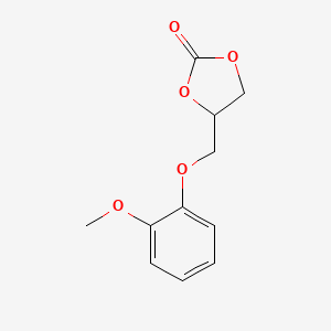 Chemical structure of 1,3-Dioxolan-2-one, 4-((2-methoxyphenoxy)methyl)-