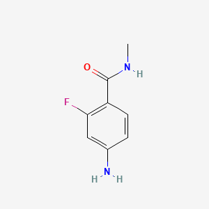 Chemical structure of 4-Amino-2-fluoro-N-methylbenzamide