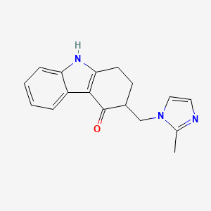 Chemical structure of 3-[(2-Methylimidazol-1-yl)methyl]-1,2,3,9-tetrahydrocarbazol-4-one