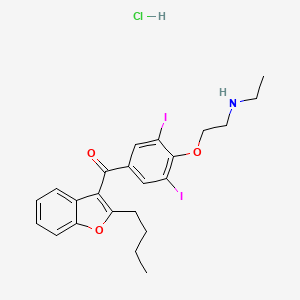 Chemical structure of Desethylamiodarone hydrochloride