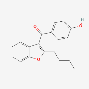 Chemical structure of (2-Butylbenzofuran-3-yl) (4-hydroxyphenyl) ketone