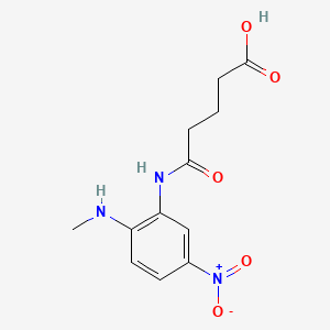 Chemical structure of 5-((2-(Methylamino)-5-nitrophenyl)amino)-5-oxopentanoic acid