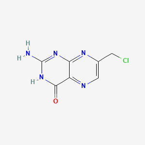Chemical structure of 2-Amino-7-(chloromethyl)pteridin-4(1H)-one