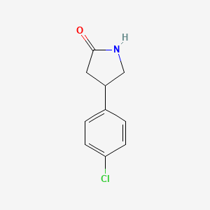 Chemical structure of 4-(4-Chlorophenyl)-2-pyrrolidinone