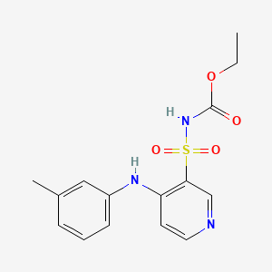 Chemical structure of [[4-[(3-Methylphenyl)amino]-3-pyridinyl]sulfonyl]carbamic Acid Ethyl Ester
