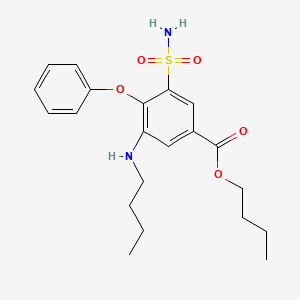 Chemical structure of Butyl 3-(aminosulfonyl)-5-(butylamino)-4-phenoxybenzoate