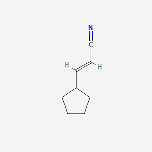 Chemical structure of (2E)-3-Cyclopentylprop-2-enenitrile