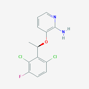 Chemical structure of (R)-3-(1-(2,6-Dichloro-3-fluorophenyl)ethoxy)pyridin-2-amine