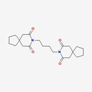 Chemical structure of 8,8'-(1,4-Butanediyl)bis-8-azaspiro[4.5]decane-7,9-dione