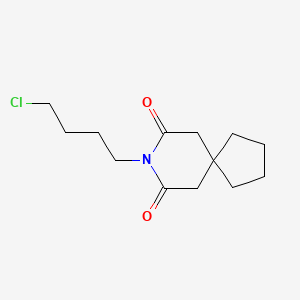 Chemical structure of 8-(4-Chlorobutyl)-8-azaspiro[4.5]decane-7,9-dione