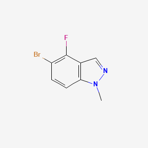 Chemical structure of 5-Bromo-4-fluoro-1-methyl-1h-indazole