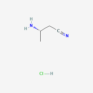 Chemical structure of (3S)-3-aminobutanenitrile hydrochloride