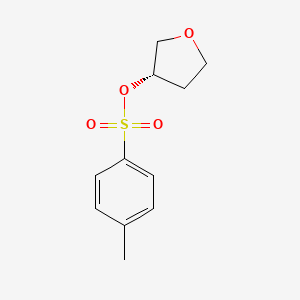 Chemical structure of (S)-tetrahydrofuran-3-yl 4-methylbenzenesulfonate