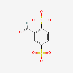 Chemical structure of 2-formyl-1,4-benzenedisulfonic acid disodium salt