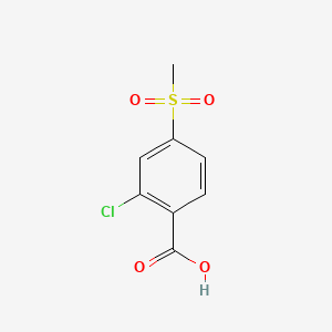 Chemical structure of 2-Chloro-4-(methylsulfonyl)benzoic acid