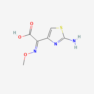 Chemical structure of (alphaZ)-2-Amino-alpha-(methoxyimino)-4-thiazoleacetic acid