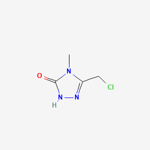 Chemical structure of 5-(Chloromethyl)-2,4-dihydro-4-methyl-3H-1,2,4-triazol-3-one