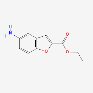 Chemical structure of Ethyl 5-aminobenzofuran-2-carboxylate