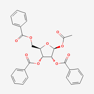 Chemical structure of beta-D-Ribofuranose, 1-acetate 2,3,5-tribenzoate