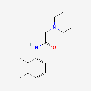 Chemical structure of 2-Diethylamino-2',3'-acetoxylidide