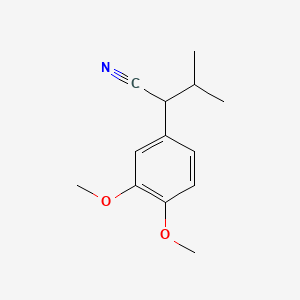 Chemical structure of 2-(3,4-Dimethoxyphenyl)-3-methylbutanenitrile