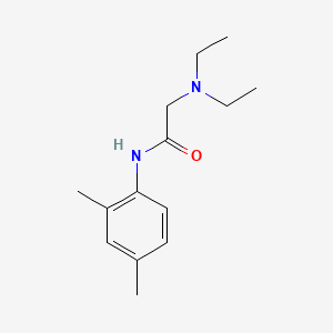 Chemical structure of 2-(Diethylamino)-2',4'-acetoxylidide