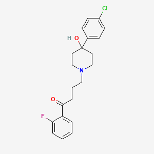 Chemical structure of 4-(4-(4-Chlorophenyl)-4-hydroxypiperidin-1-yl)-1-(2-fluorophenyl)butan-1-one