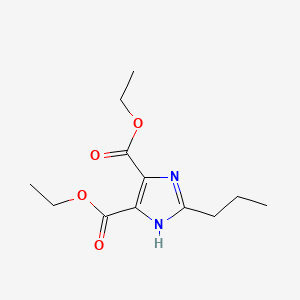 Chemical structure of 1H-Imidazole-4,5-dicarboxylic acid, 2-propyl-, 4,5-diethyl ester