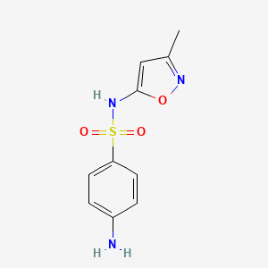 Chemical structure of 5-Sulfanilamido-3-methylisoxazole