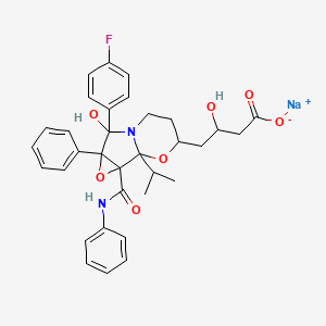 Chemical structure of Atorvastatin Cyclic Sodium Salt (Isopropyl) Impurity