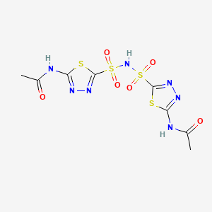 Chemical structure of Bis(5-(acetylamino)-1,3,4-thiadiazole-2-sulfonyl)amine