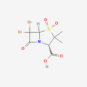 Chemical structure of 6,6-Dibromopenicillanic acid sulfone