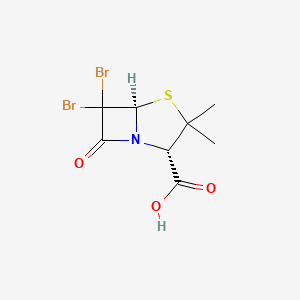 Chemical structure of 6,6-Dibromopenicillanic acid