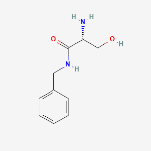 Chemical structure of (2R)-2-Amino-3-hydroxy-N-(phenylmethyl)propanamide