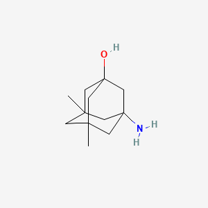 Chemical structure of 3-Amino-5,7-dimethyladamantan-1-ol