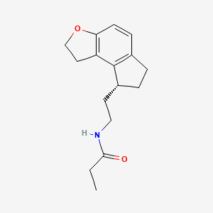 Chemical structure of N-(2-((8R)-1,6,7,8-Tetrahydro-2H-indeno(5,4-b)furan-8-yl)ethyl)propanamide