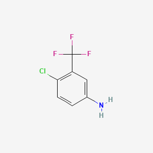 Chemical structure of 4-Chloro-3-(trifluoromethyl)aniline