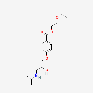 Chemical structure of 2-(Methylethoxy)ethyl 4-{2-hydroxy-3-[(methylethyl)amino]propoxy}benzoate