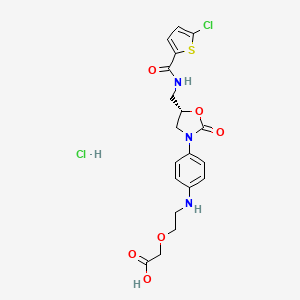 Chemical structure of Rivaroxaban Impurity A hydrochloride