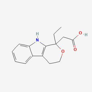 Chemical structure of 1-Ethyl-1,3,4,9-tetrahydropyrano(3,4-b)indole-1-acetic acid