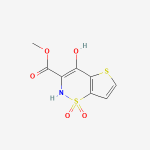 Chemical structure of Methyl 4-hydroxy-2H-thieno(2,3-e)(1,2)thiazine-3-carboxylate 1,1-dioxide